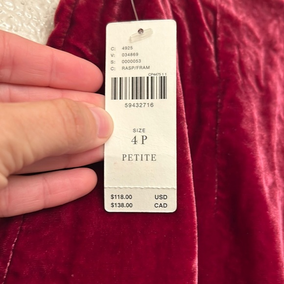 NWT Anthropologie Montie Velvet Mini Skirt Size 4P - Picture 5 of 8
